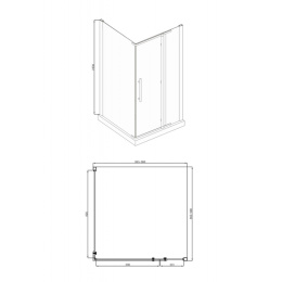 Душевой уголок Bravat Blackline 900х900х1950 (BS090.3113A)