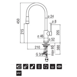 NOBILI Web WB00117/2CR Смеситель для кухни (хром)