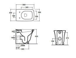 Унитаз напольный Globo Relais (RE001.BI) белый