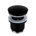 Донный клапан с переливом 1”1/4 Remer 905CC2114NO, черный матовый