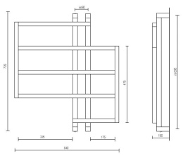 Фото Полотенцесушитель электрический Margaroli Panorama 820 Box, 820BCR, хром