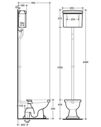 Kerasan Retro Крышка для бачков 108001/107201/107101, цвет белый