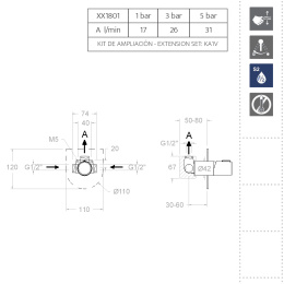 Фото Встраиваемый смеситель для душа RamonSoler TZAR 341801SOC Золото