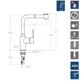 Смеситель для кухни RamonSoler DRAKO 331902H2 Хром