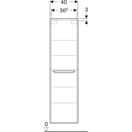 Шкаф-пенал Geberit myDay Y824000000, 40 см, цвет белый