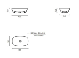 Фото Раковина-чаша GSI Nubes 978311 60 × 38 см