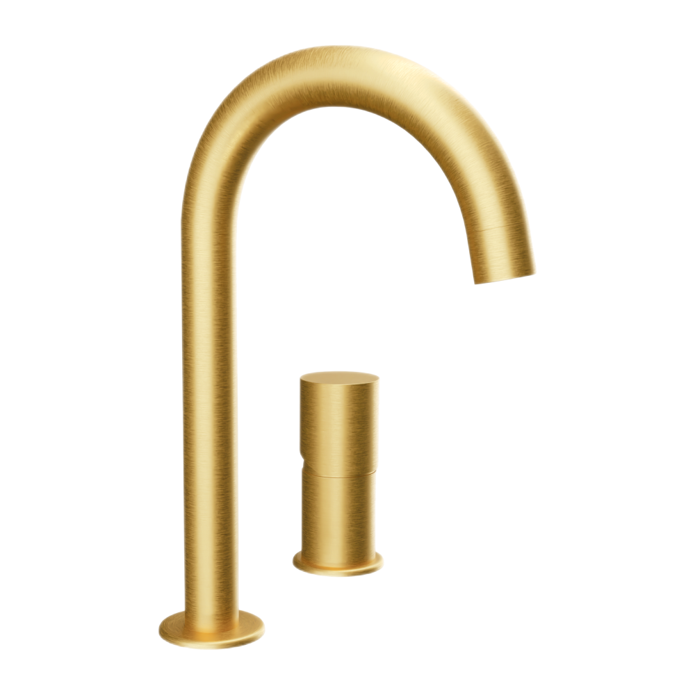 Фото Смеситель для раковины Remer Edge EG557BG, золото брашированное