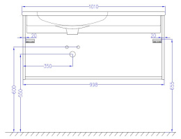 Фото Тумба под раковину Jacob Delafon Madeleine EB2054-J51, 100 см, матовая белая, левая