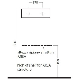 Дополнительная керамическая полка Hatria Area (Y0WV01)