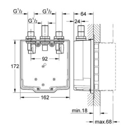Grohe Eurosmart Cosmopolitan 36322000 Скрытая часть, смеситель для душа