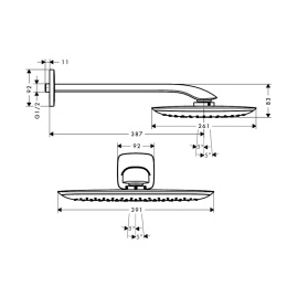 Верхний душ Hansgrohe PuraVida (27437400) хром
