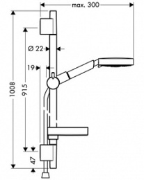 Душевой гарнитур Hansgrohe Raindance (27884000) хром