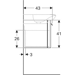 Geberit My day 824130000 Тумба для раковины, с ящиками выдвижными