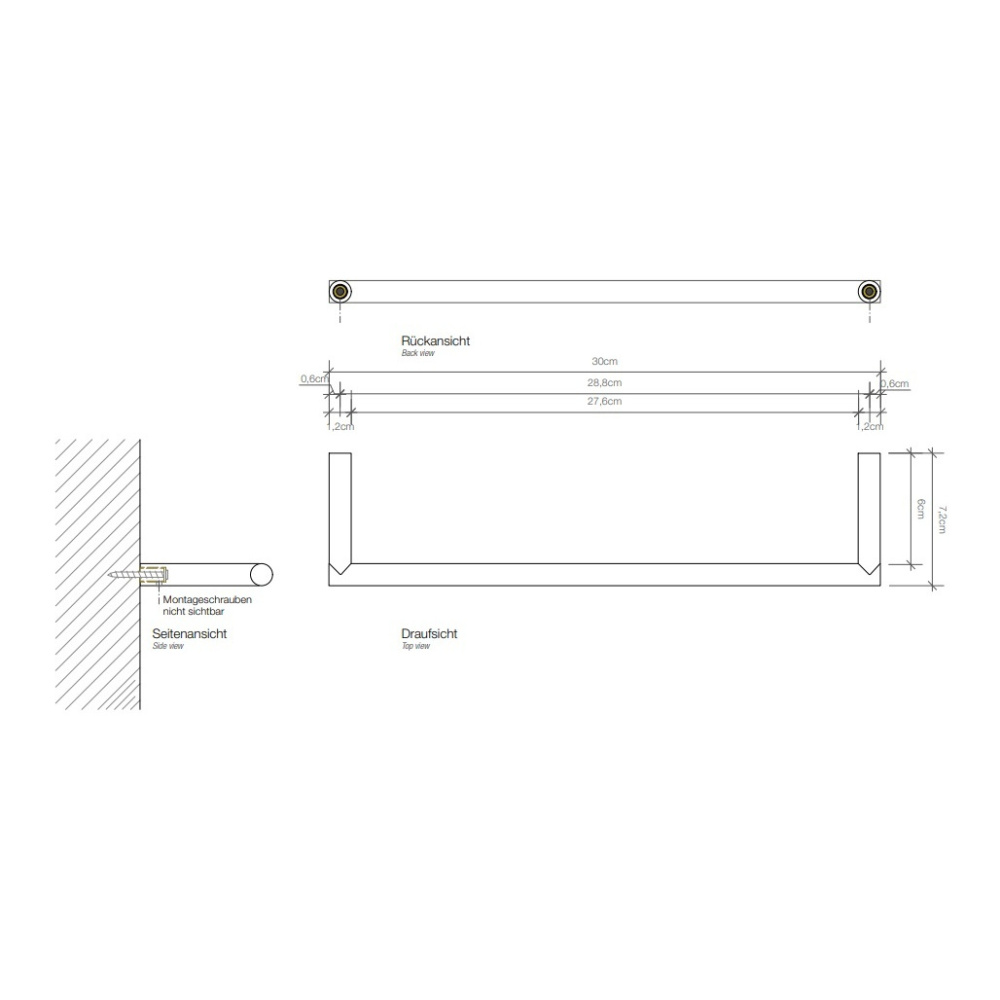 Держатель для полотенца Decor Walther Mikado (0520776), сталь