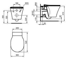 Инсталляция Ideal Standard Prosys Frame 120 M с унитазом Connect Air Rimless K819501, сиденье микрол