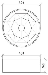Фото Раковина 40 см Armadi Art NeoArt (864) золото