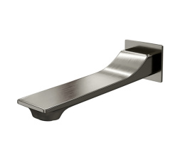 Излив для ванны WasserKRAFT A176, настенный, PVD-покрытие оружейная сталь