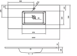 Фото Armadi Art Lucido 852-100-Foil Столешница стекло 100см моноблок Поталь