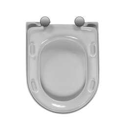 Сиденье с крышкой для унитаза Globo Misura (MI019) хром, белый