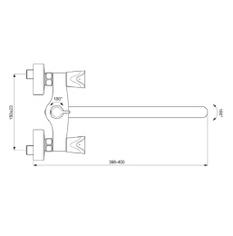 Смеситель для ванны и душа Vidima Neo BA336AA, хром