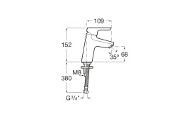 Фото Смеситель для раковины Roca Malva (5A323BC00) хром