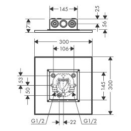 Axor ShowerSolution 35317000 Верхний душ, 300x300мм, 1jet, потолочный монтаж, цвет: хром