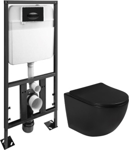 Унитаз подвесной SantiLine (SL-5018MB+SL-03)