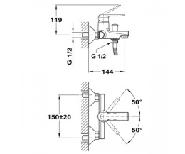 Фото Teka Inca 5310212 Смеситель для ванны