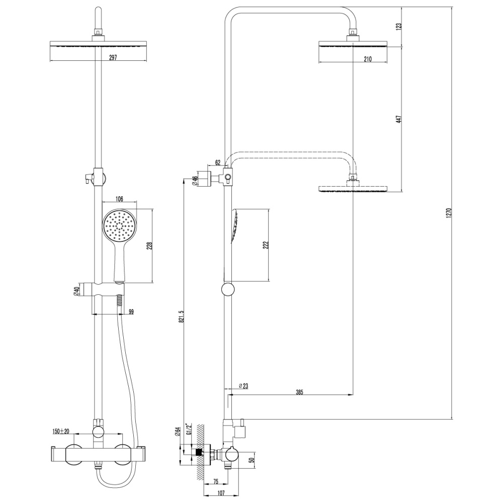 Фото Душевая система для душа Lemark Yeti (LM7860C)