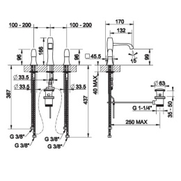 Смеситель для раковины Gessi Mimi (31401#031) хром