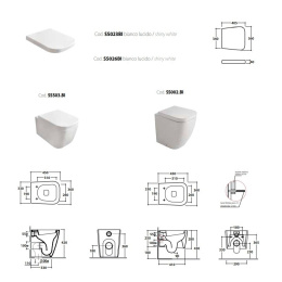 Сидение с крышкой для унитаза Globo Stone (SS023BI) белый