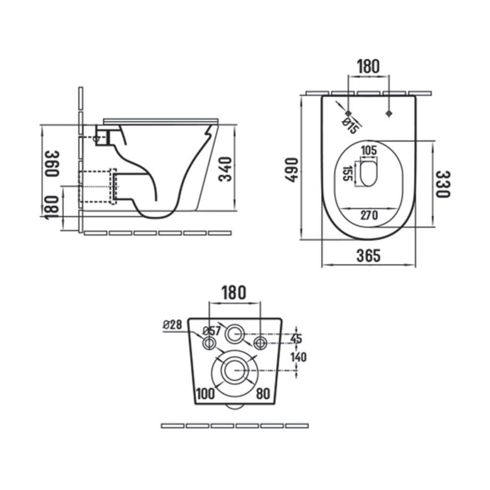 Унитаз подвесной Vincea Piatti (VT1-11SMB) матовый черный