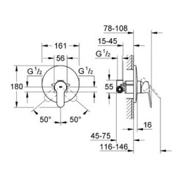 Фото GROHE BauEdge 29078000 Смеситель для душа