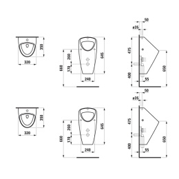 Писсуар Laufen Caprino Plus 8.4206.5.400.401.1