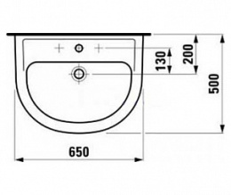 Раковина Laufen Pro 8.1095.3.000.104.1, 65*50 см