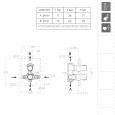 Встраиваемый термостатический смеситель для душа RamonSoler Tzar 348712S Хром