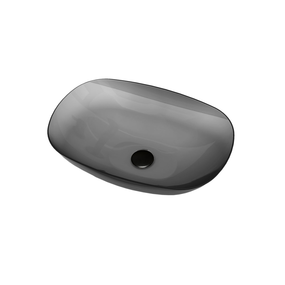 Фото Накладная раковина 54 см Vincea (VBS-6T12B) черный прозрачный