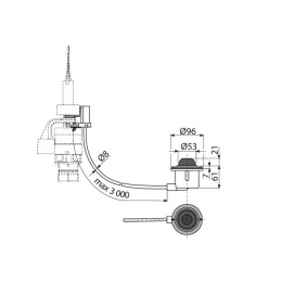 Фото Кнопка смыва AlcaPlast (MPO12)
