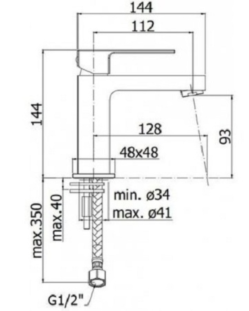 Смеситель для раковины Paffoni ELLE (EL071CR) Хром