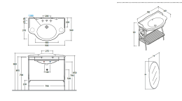 Фото Консоль под раковину Globo Paestum (PA072) Состаренный металл