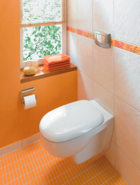 Фото Инсталляция для унитаза TECE Base 9400405 с кнопкой смыва TECEambia, хром глянцевый