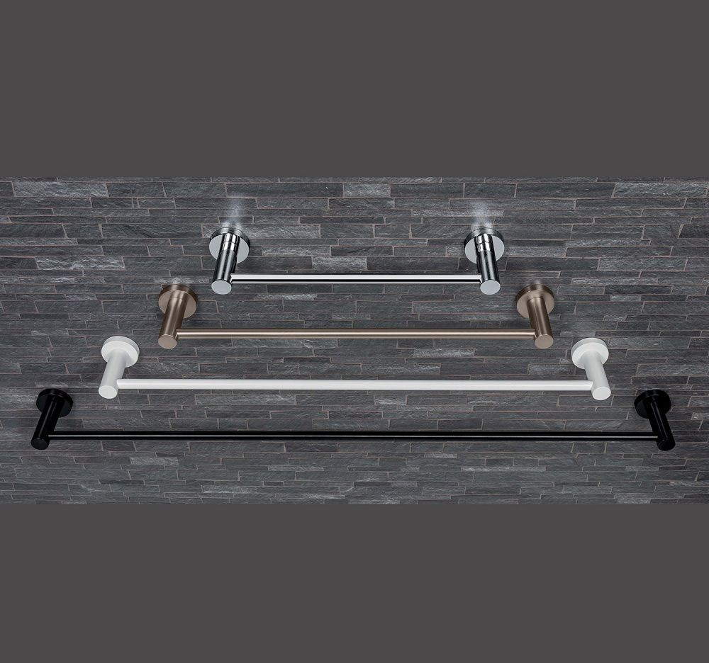 Colombo Design PLUS W4910.GL - Металлический держатель для полотенца 48,5 см (графит полированный)