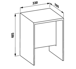 Табурет для ванной комнаты Kartell by Laufen 3.8933.0.085.000.1