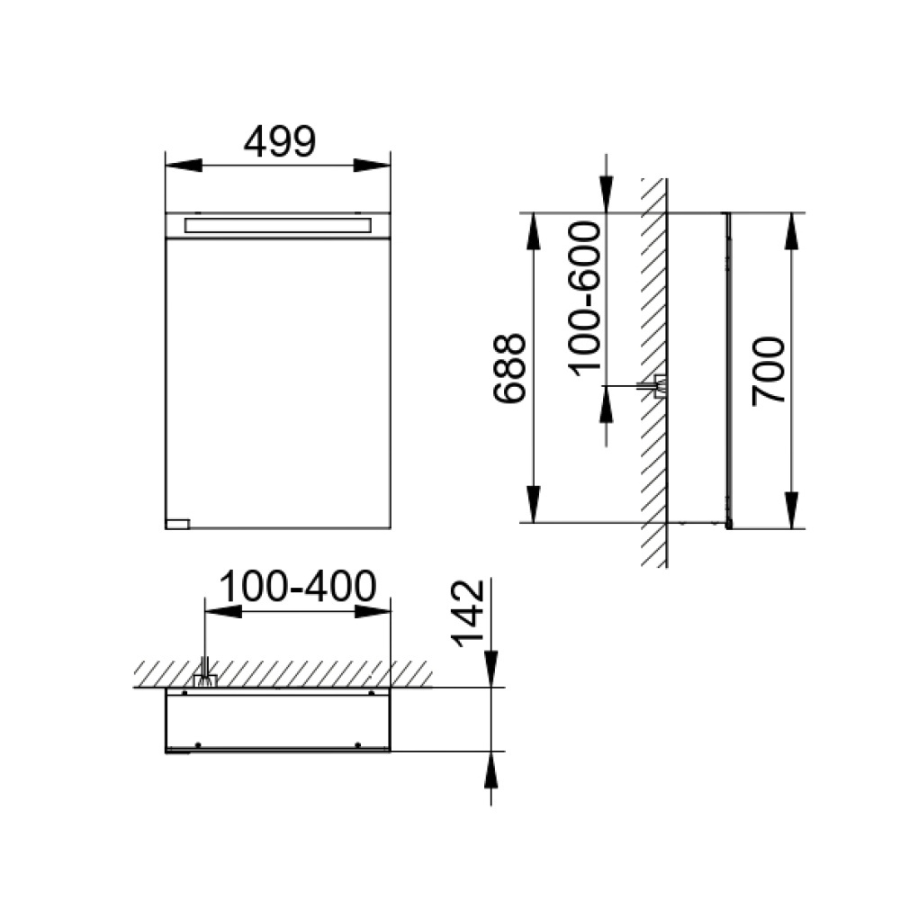 Зеркальный шкаф для ванной Keuco Royal E-One 44304171000