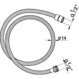 Шланг для душа Cisal Shower ZA00901024, золото