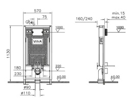 Фото Система инсталляции для унитазов Vitra VPro (765-5800-01) белый, черный