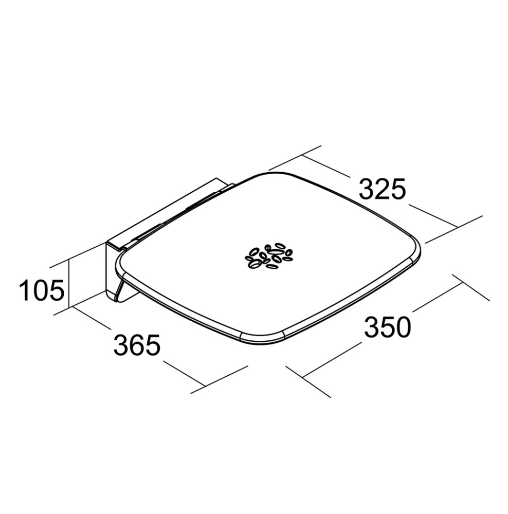 Фото Colombo Design Complementi B9645.BI - Откидное сидение для душа (белое)