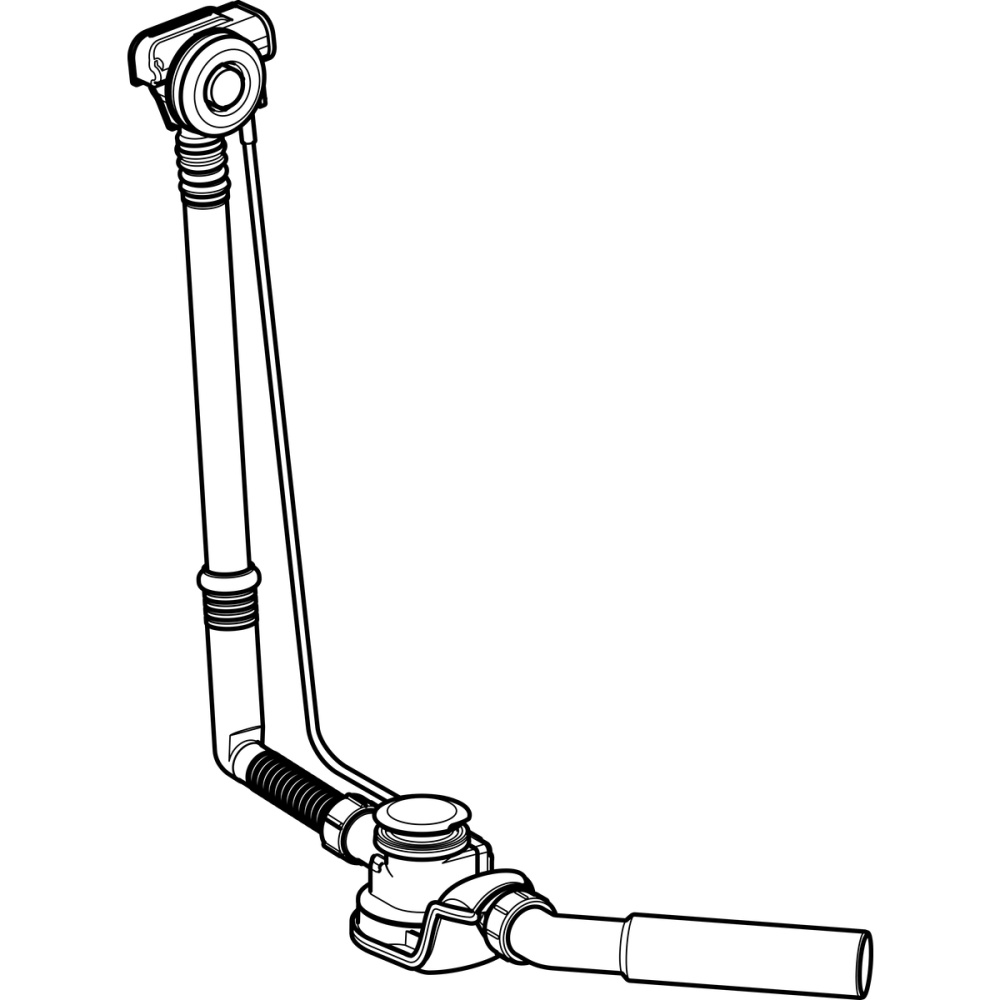 Фото Слив-перелив для ванны Geberit с системой нажатия PushControl, 150.757.21.1