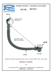 Remer 96PCC Слив-перелив для ванны, click-clack (хром)