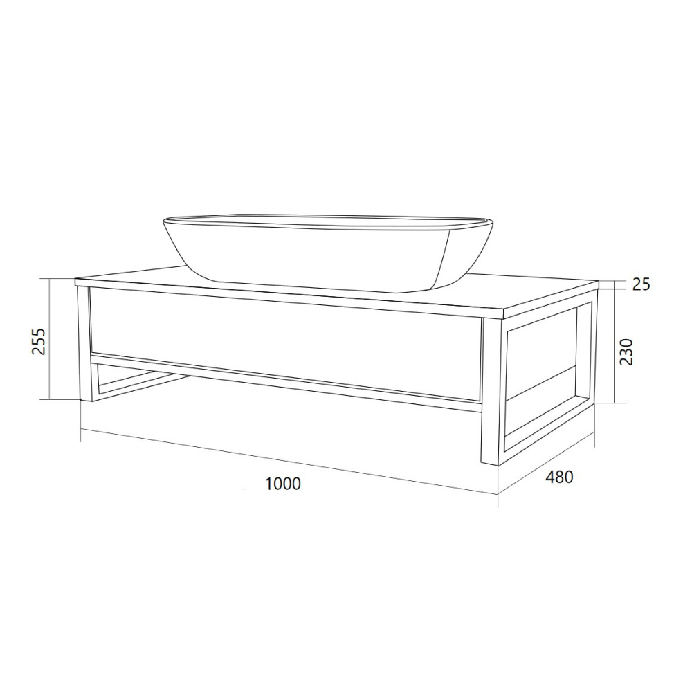 1Marka У85844 Тумба GRUNGE LOFT 100П 1в.я Дуб Вотан